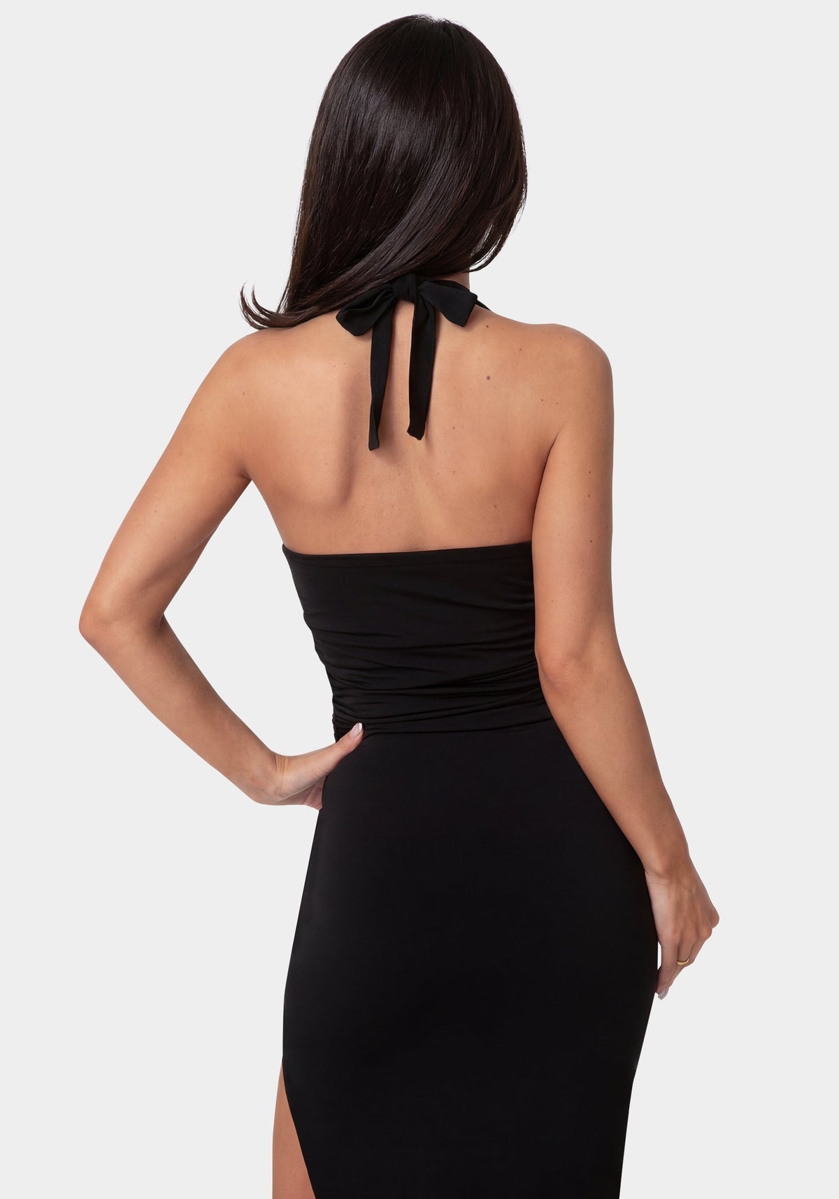 Halter Knit Top Black - bebe