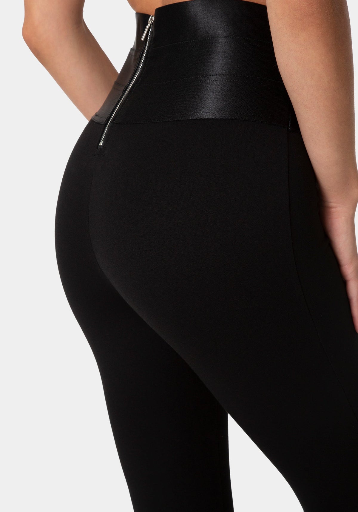 Satiny High Waist Leggings Black - bebe Black - bebe