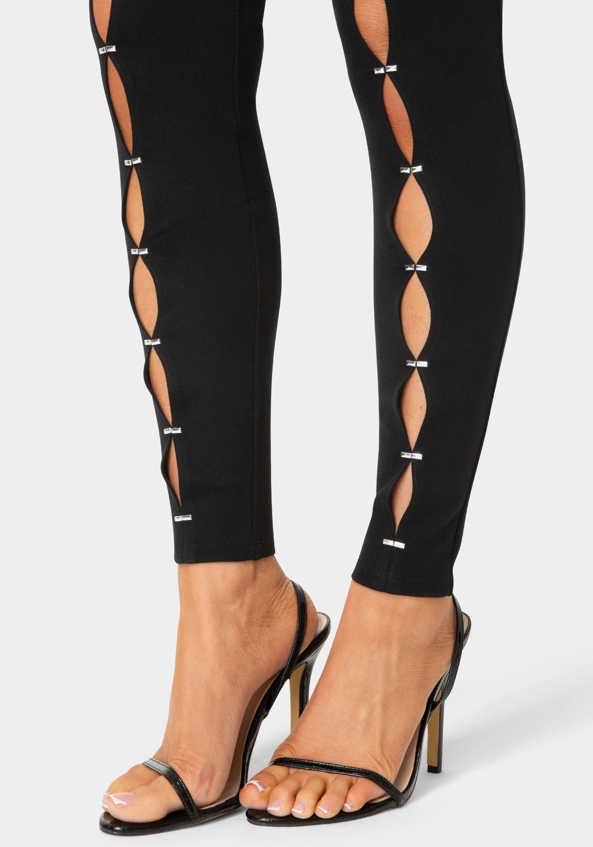 Ladies Knit Leggings Black - bebe