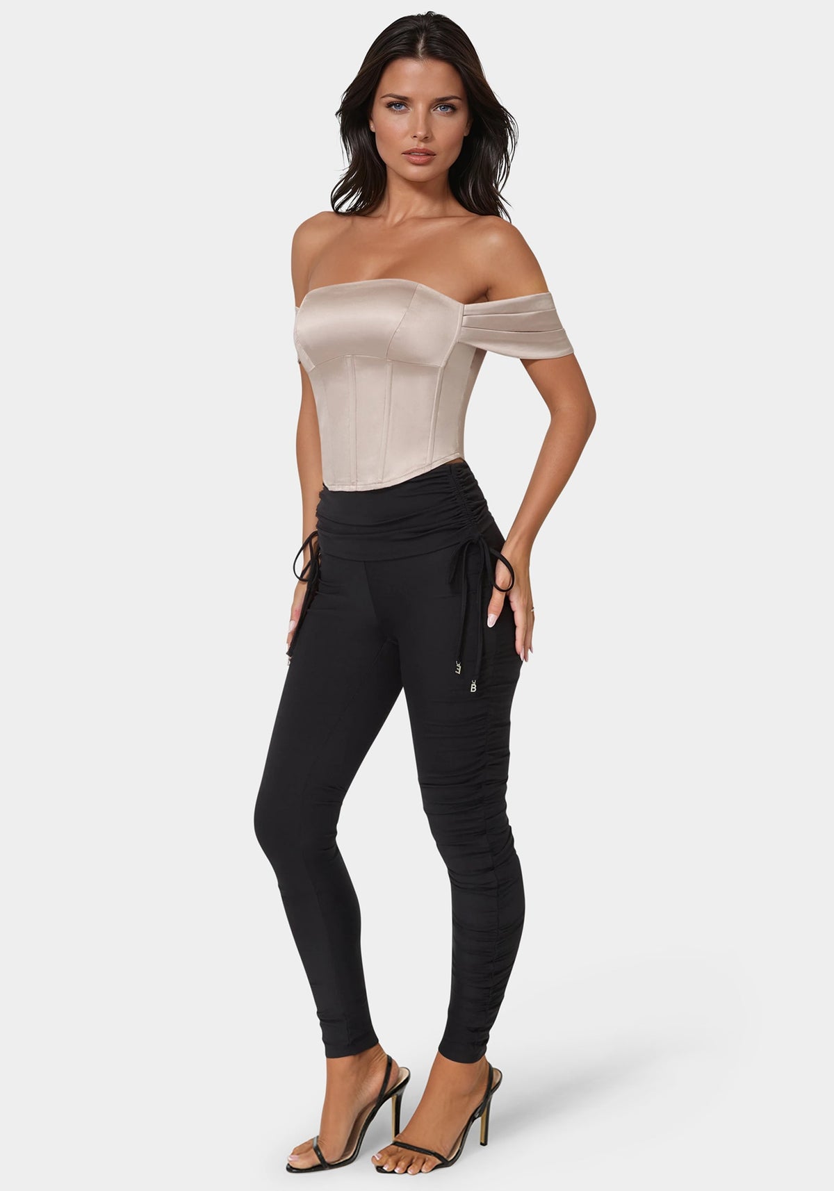 High Waist Bebe Gem Legging Black - bebe