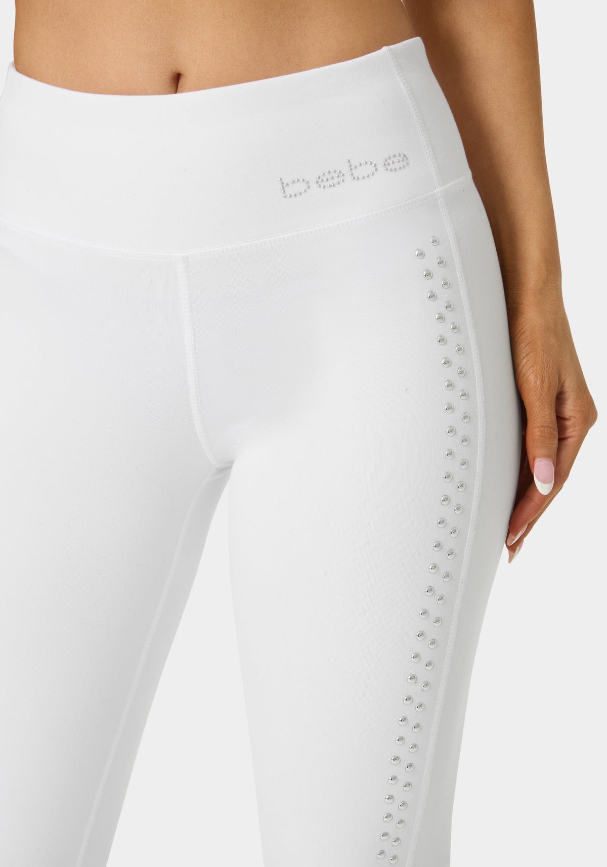 Dome Studded Performance Yoga Pant White - bebe