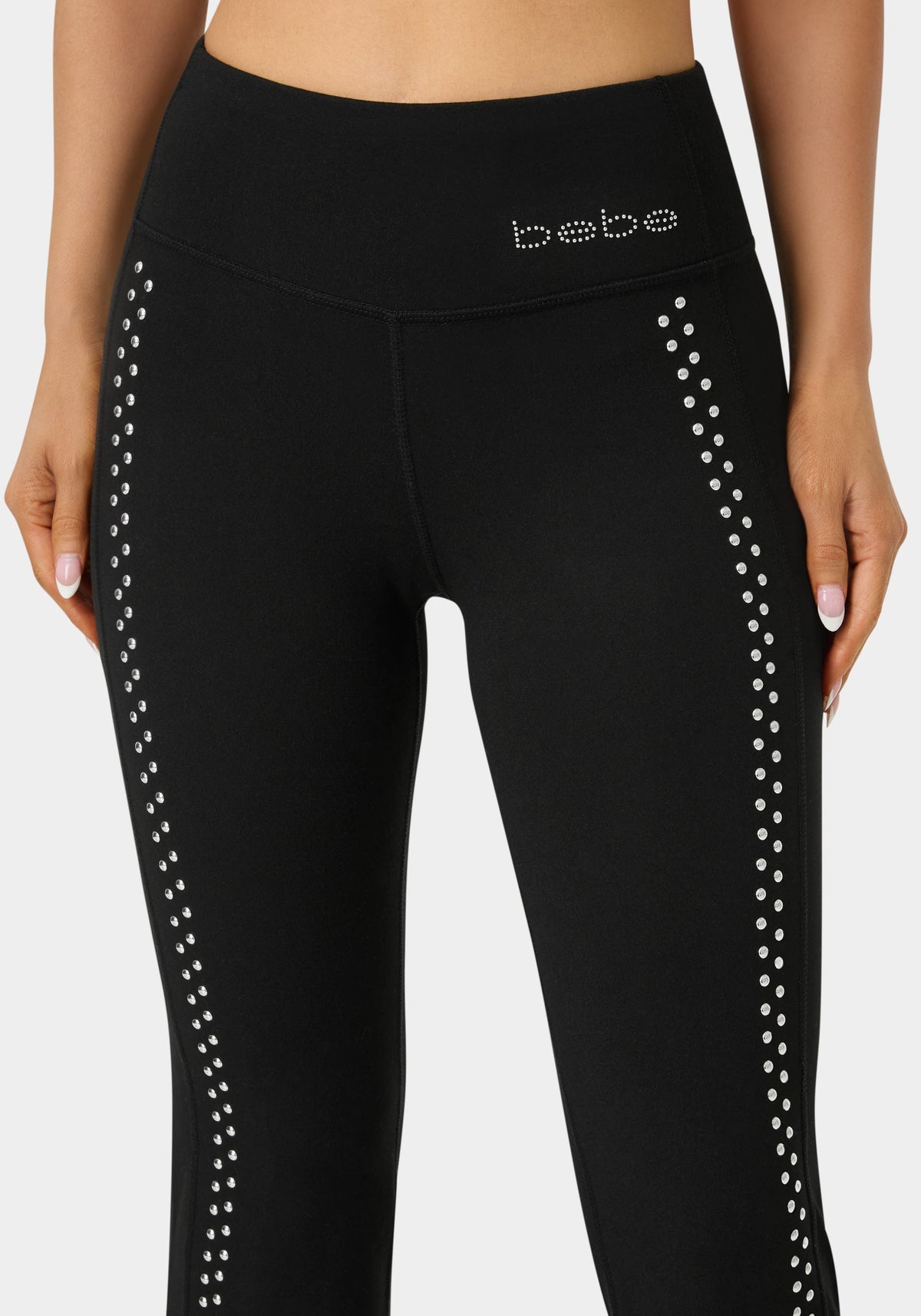 Dome Studded Performance Yoga Pant Black - bebe
