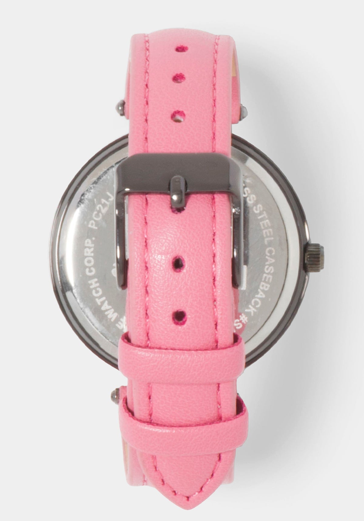 Hot Pink Strap Watch with Crystal Bezel Hot Pink - bebe