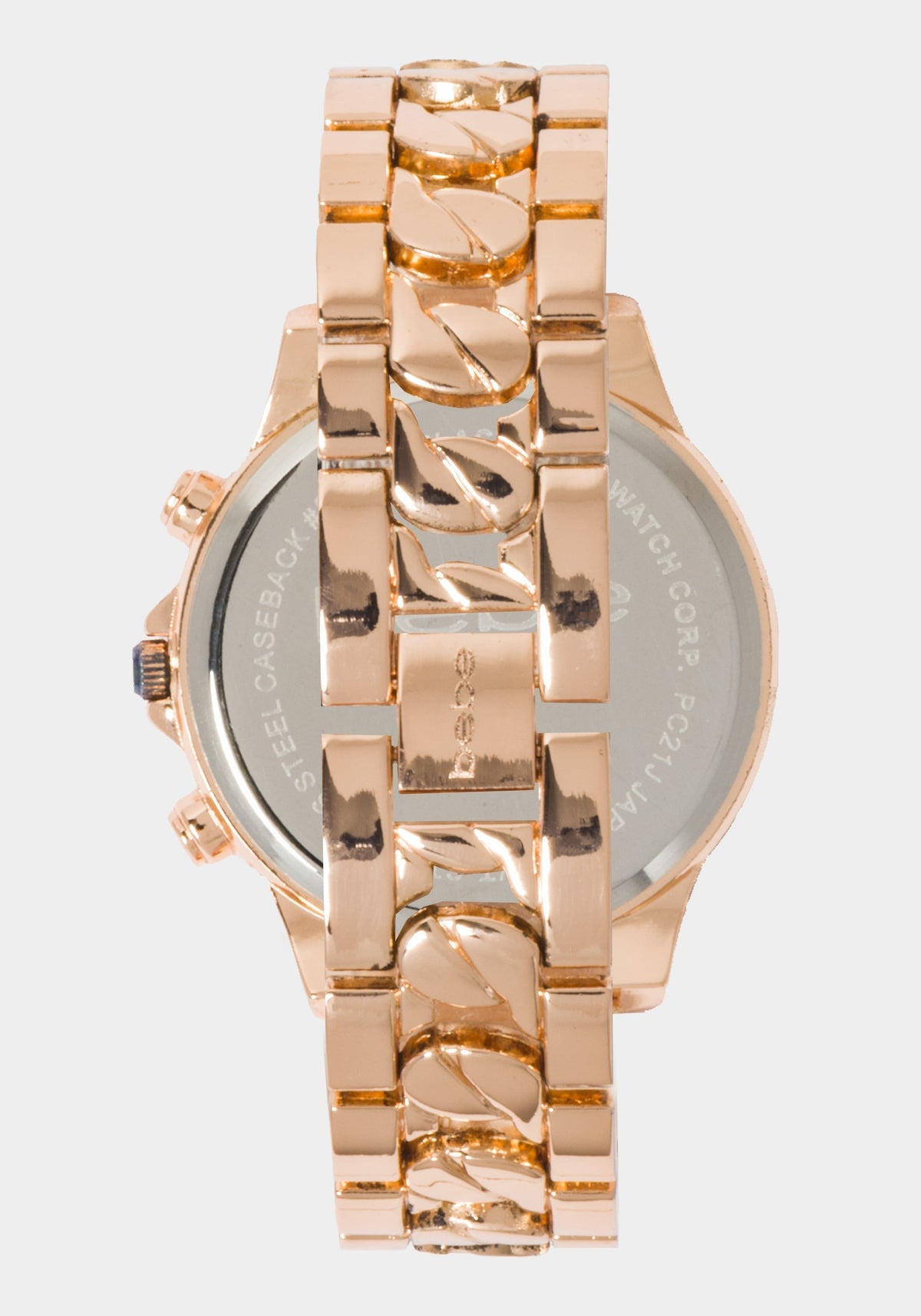 Rose Dial Crystal Bezel Watch 107551 Rose Gold - bebe Rose Gold - bebe