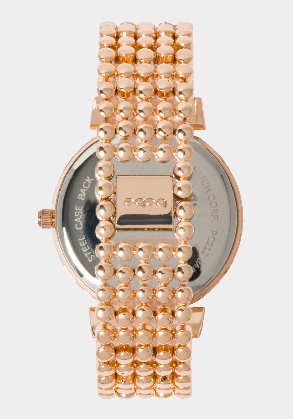 Rose Dial Crystal Bezel Watch 107542 Rose Gold - bebe Rose Gold - bebe