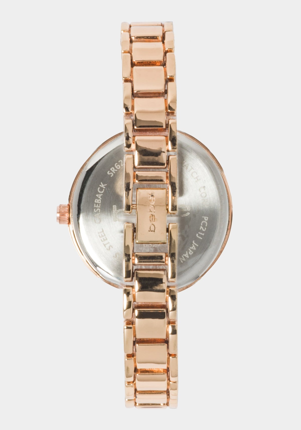 Rose Dial Crystal Bezel Watch 107522 Rose Gold - bebe Rose Gold - bebe