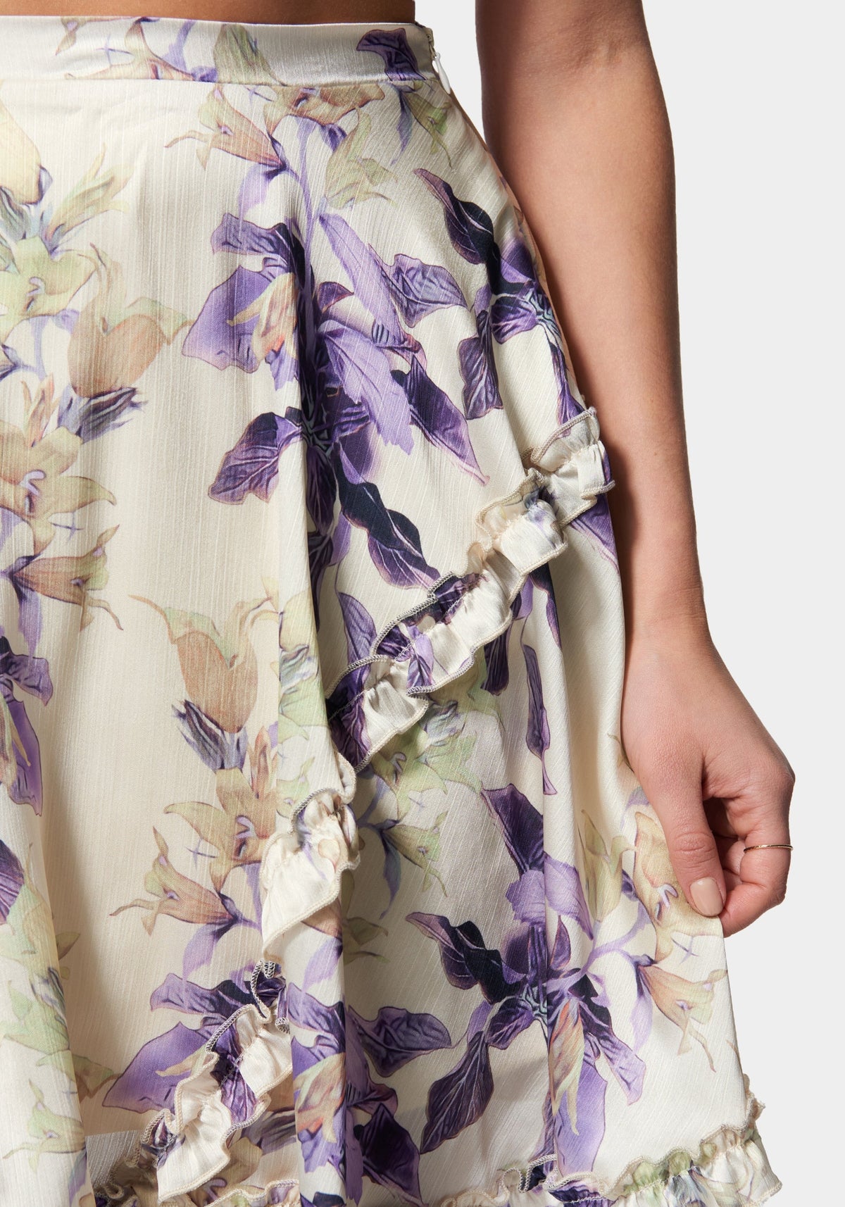 Yoryu Ruffle Skirt Lily Print - bebe