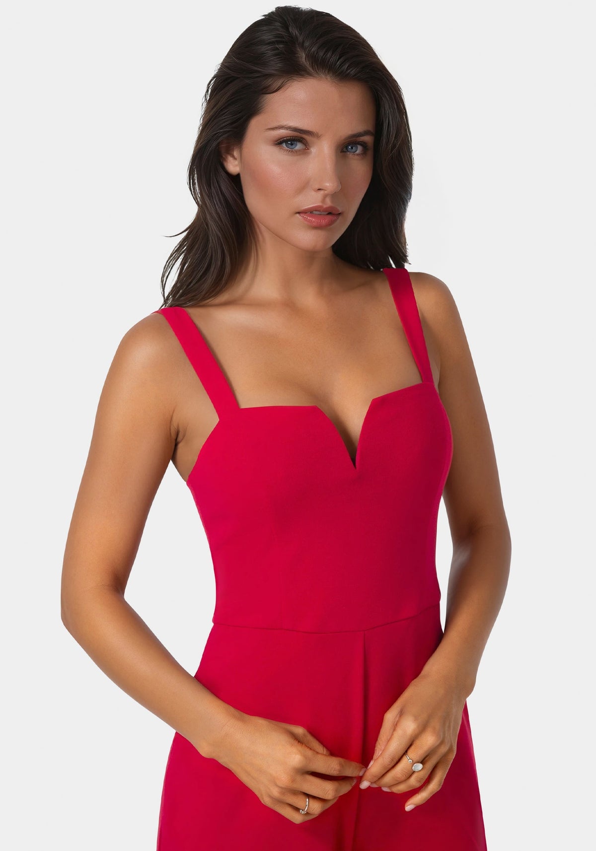 V-Wire Core Jumpsuit Red - bebe