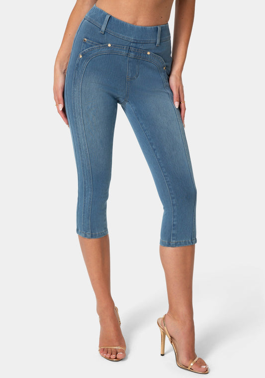Capri Jegging Medium Blue Wash - bebe