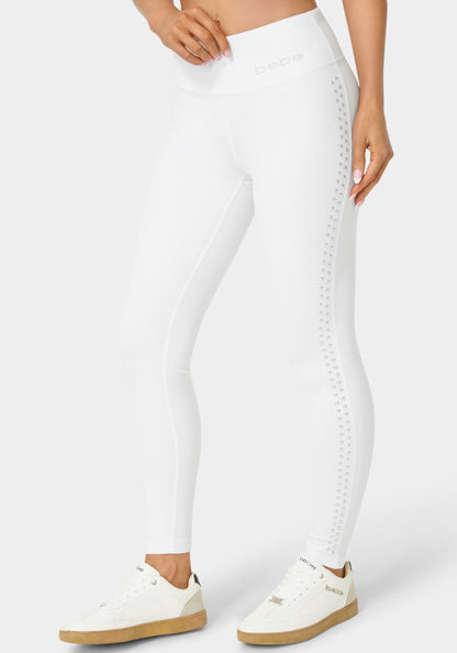Dome Studded Performance Legging White - bebe