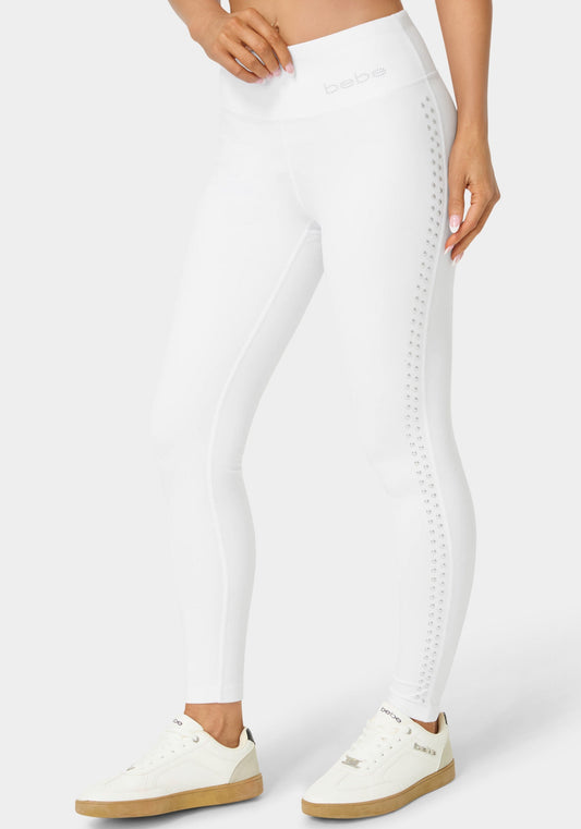 Dome Studded Performance Legging White - bebe