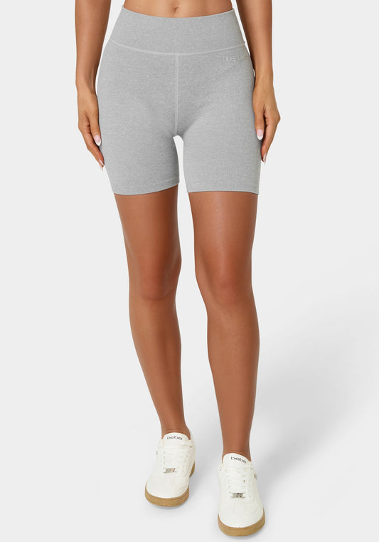 Bebe Sport 5" Inseam Seamless Bikeshort Heather Grey - bebe
