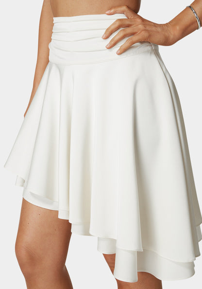 Asymmetric Satin Midi Skirt Pristine - bebe