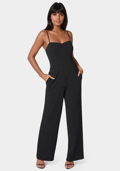 Sweetheart Jumpsuit Black - bebe
