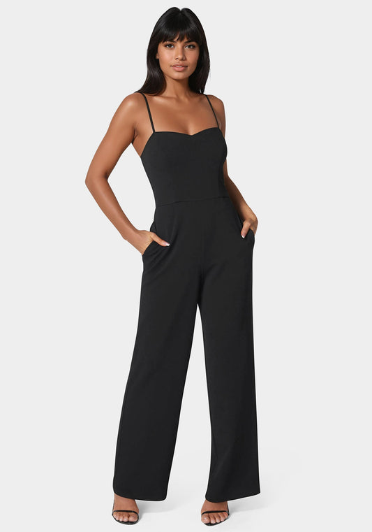 Sweetheart Jumpsuit Black - bebe