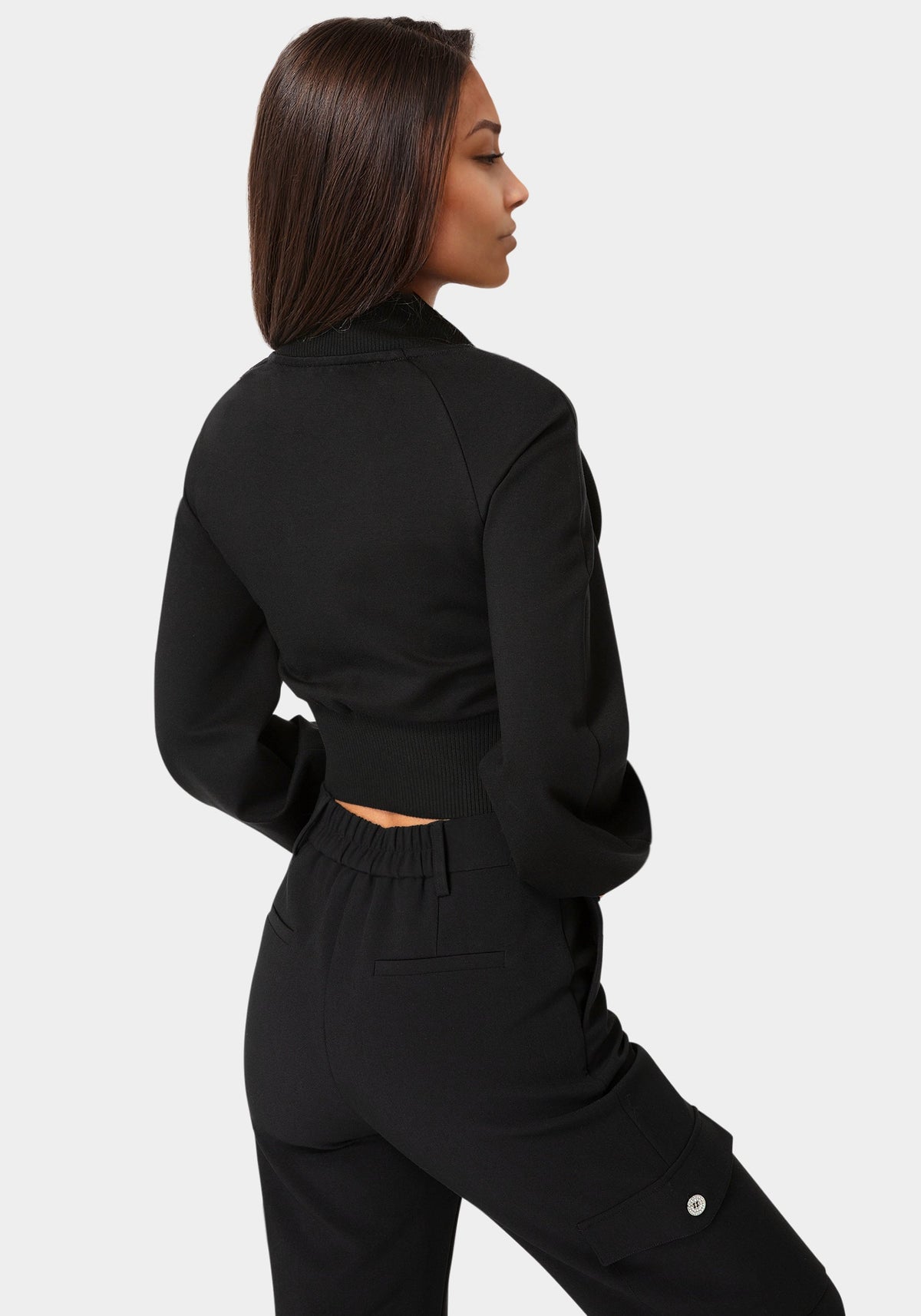 Bolero Illusion Slim Jacket Black - bebe