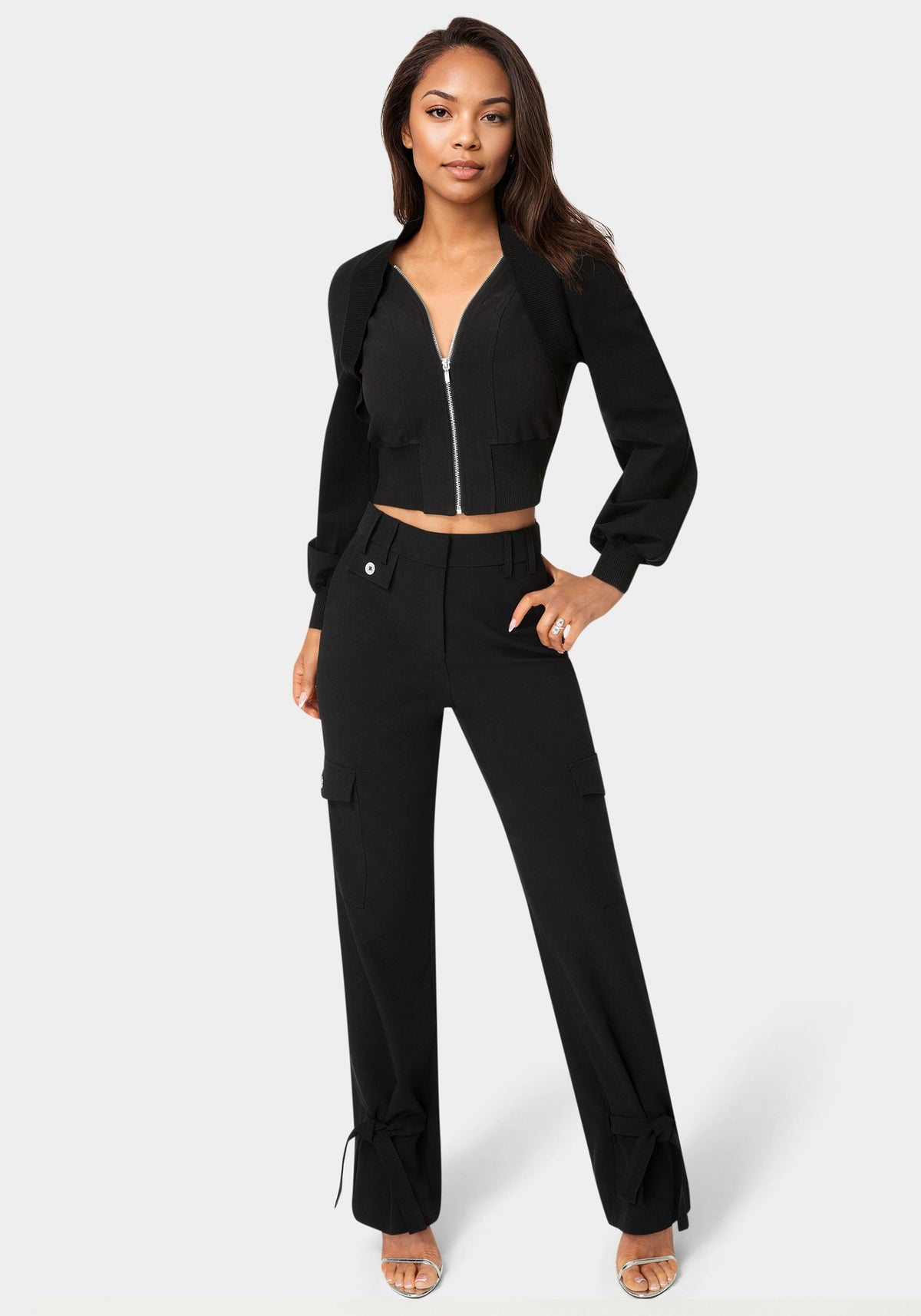 Bolero Illusion Slim Jacket Black - bebe