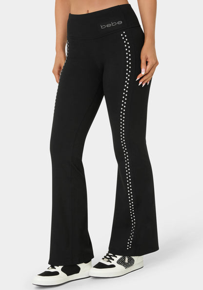 Dome Studded Performance Yoga Pant Black - bebe
