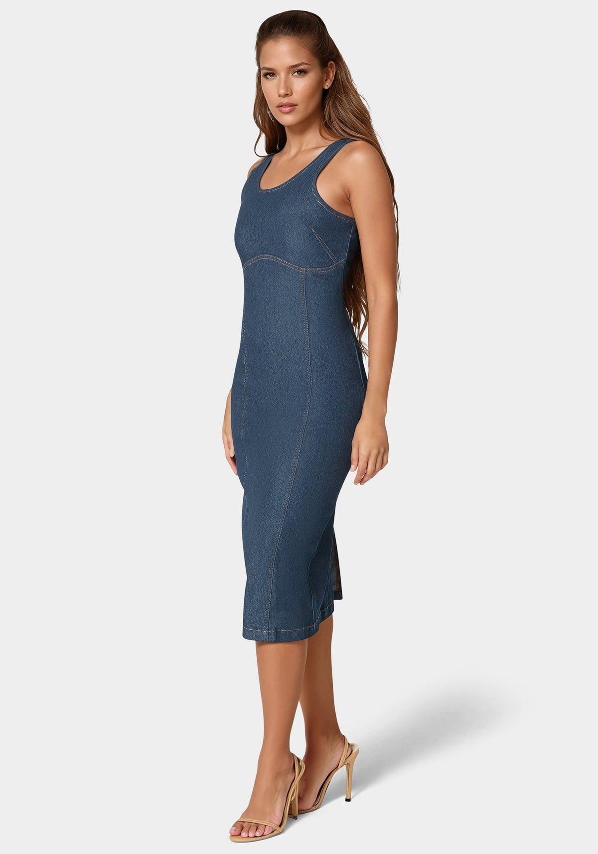 The Slim Dress Indigo Wash - bebe