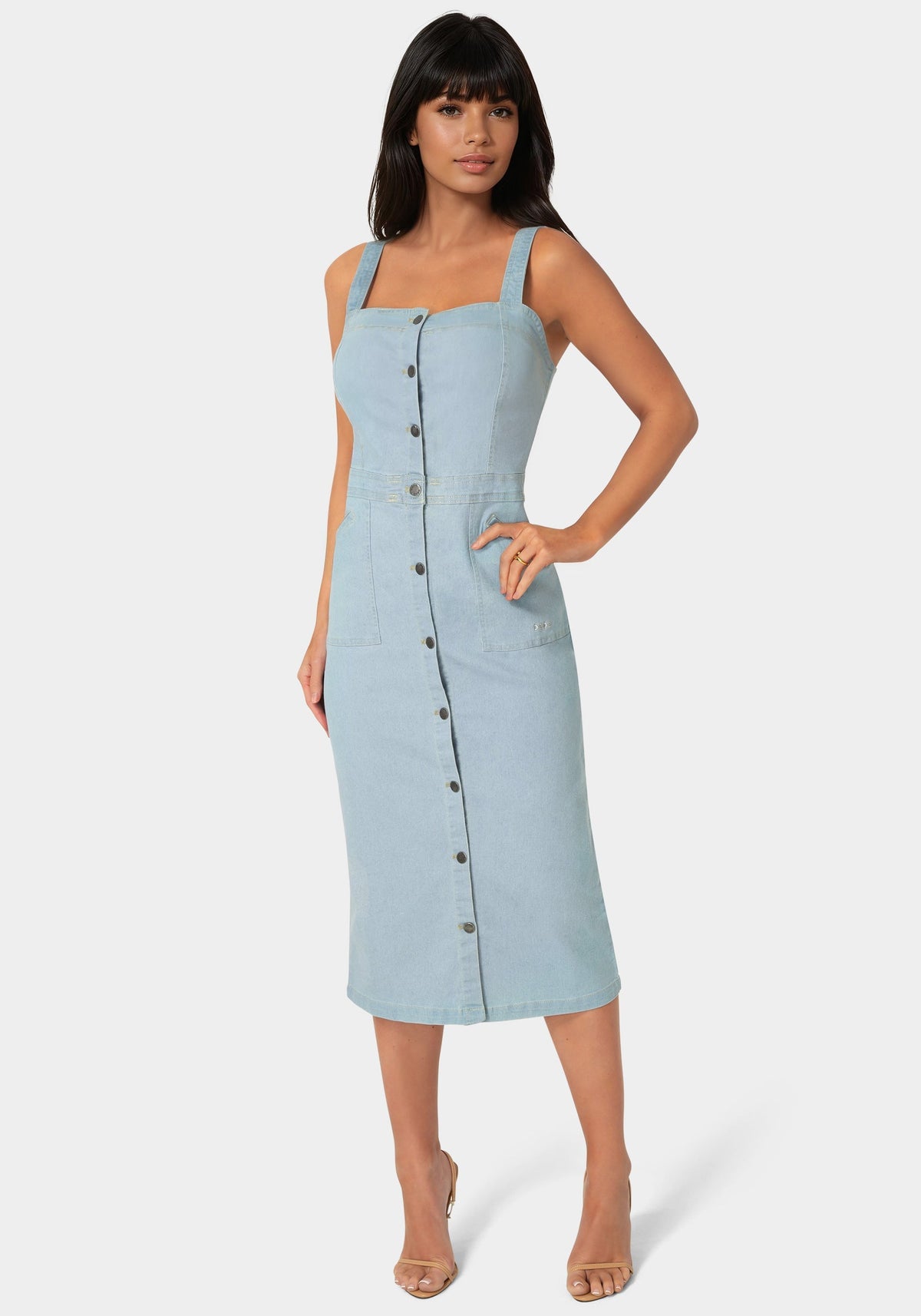 The Welted Dress Light Wash - bebe