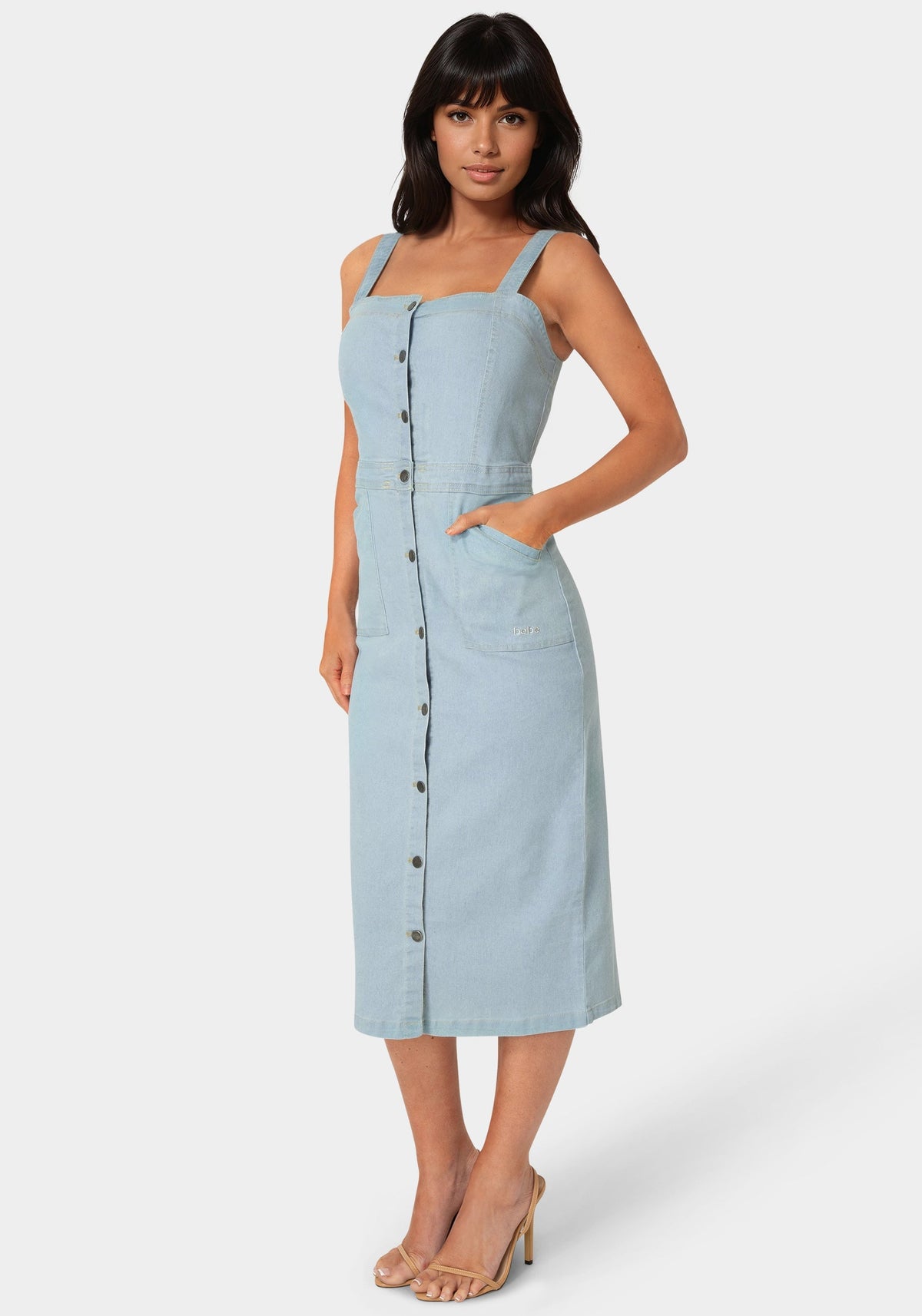 The Welted Dress Light Wash - bebe