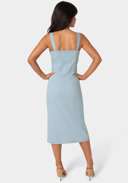 The Welted Dress Light Wash - bebe