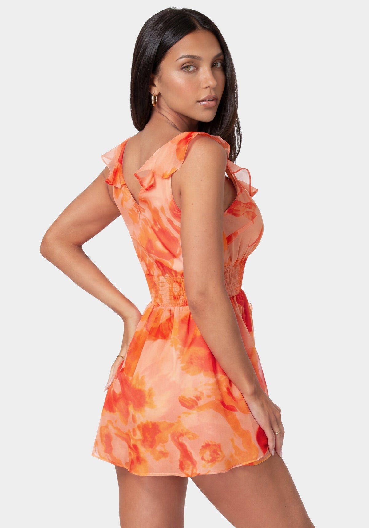 Flowy Romper Sunset Bloom Pt - bebe