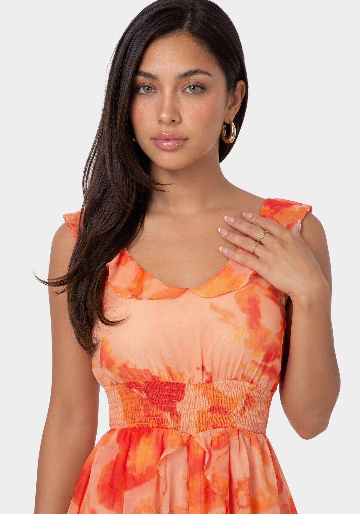 Flowy Romper Sunset Bloom Pt - bebe
