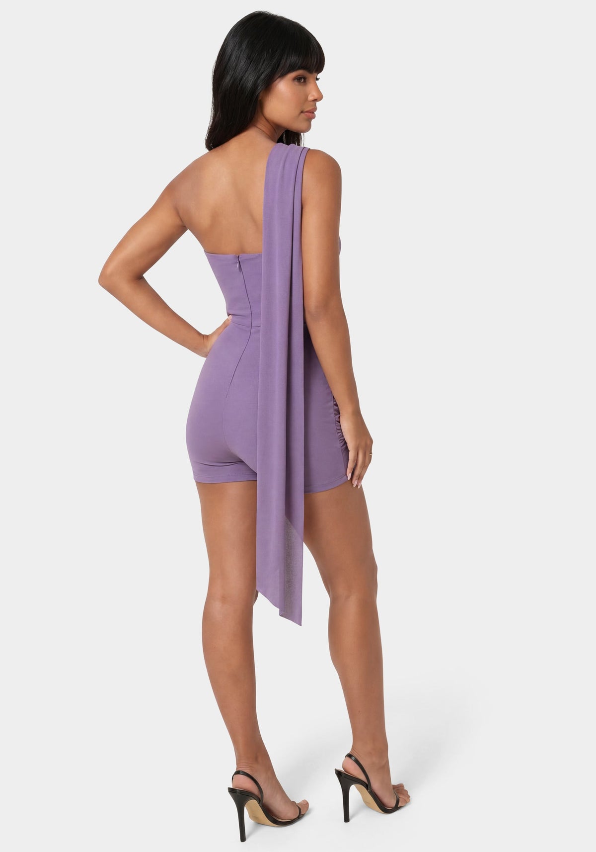 Draped Sweetheart Romper Amethyst - bebe