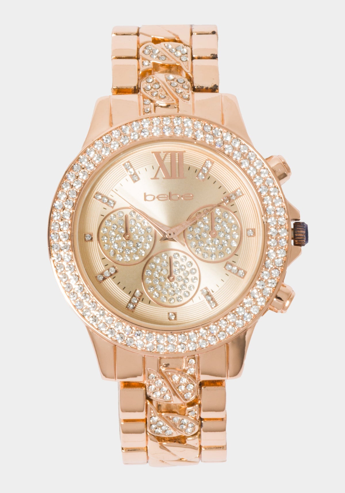 Rose Dial Crystal Bezel Watch 107551 Rose Gold - bebe Rose Gold - bebe