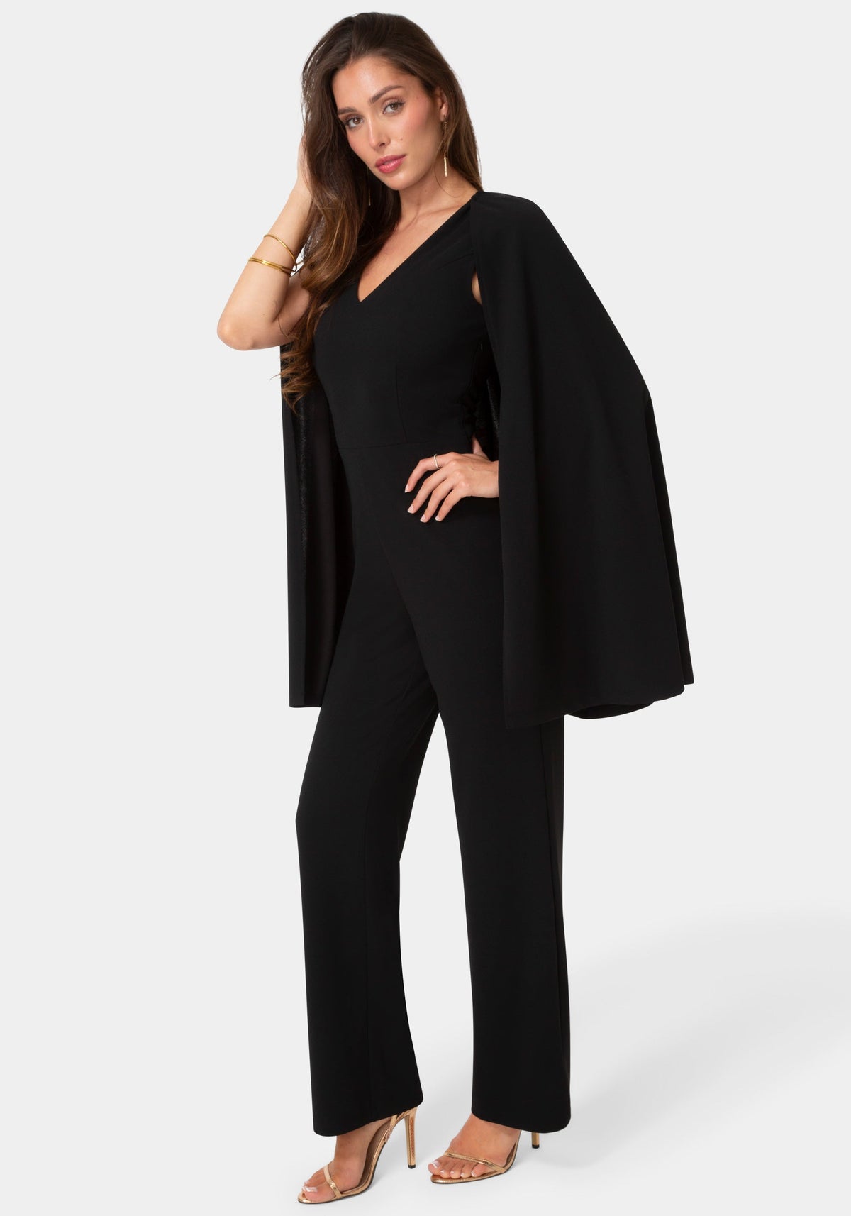 Cape Jumpsuit Black - bebe