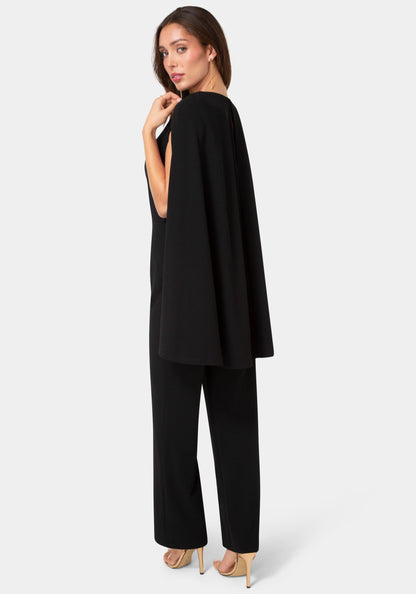 Cape Jumpsuit Black - bebe