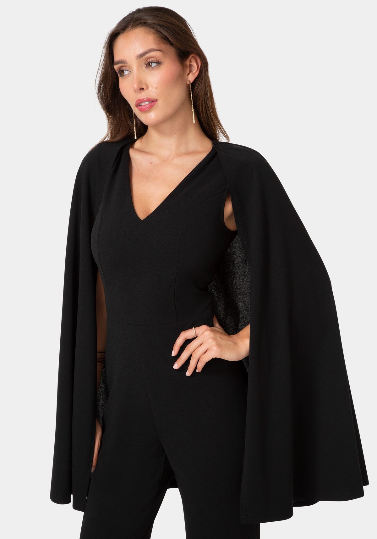 Cape Jumpsuit Black - bebe