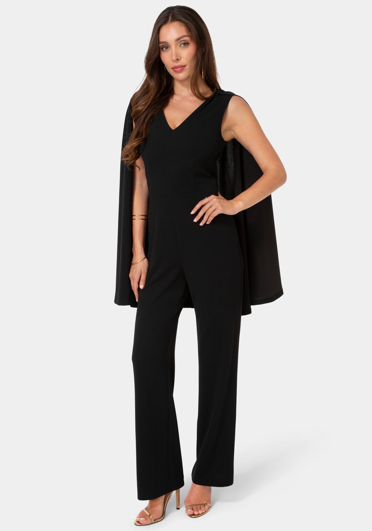 Cape Jumpsuit Black - bebe