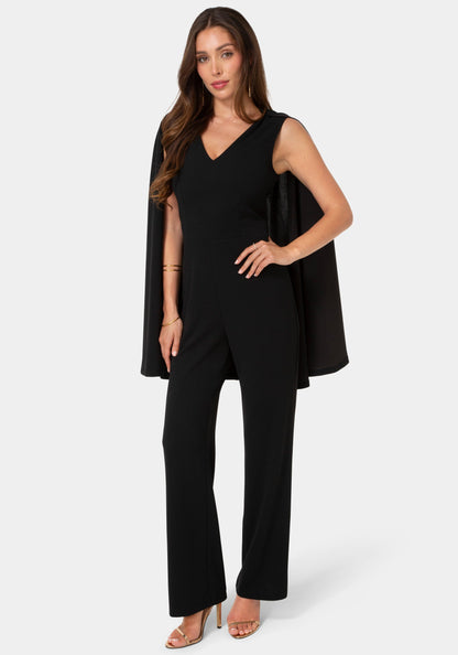 Cape Jumpsuit Black - bebe