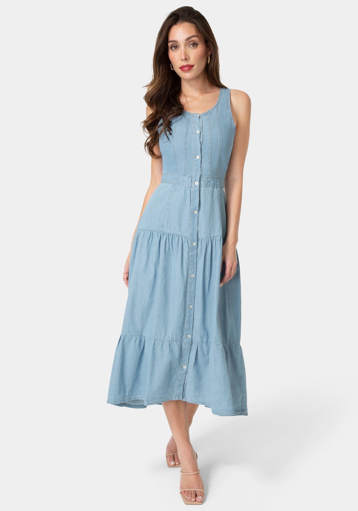 The Priery Dress Light Wash - bebe