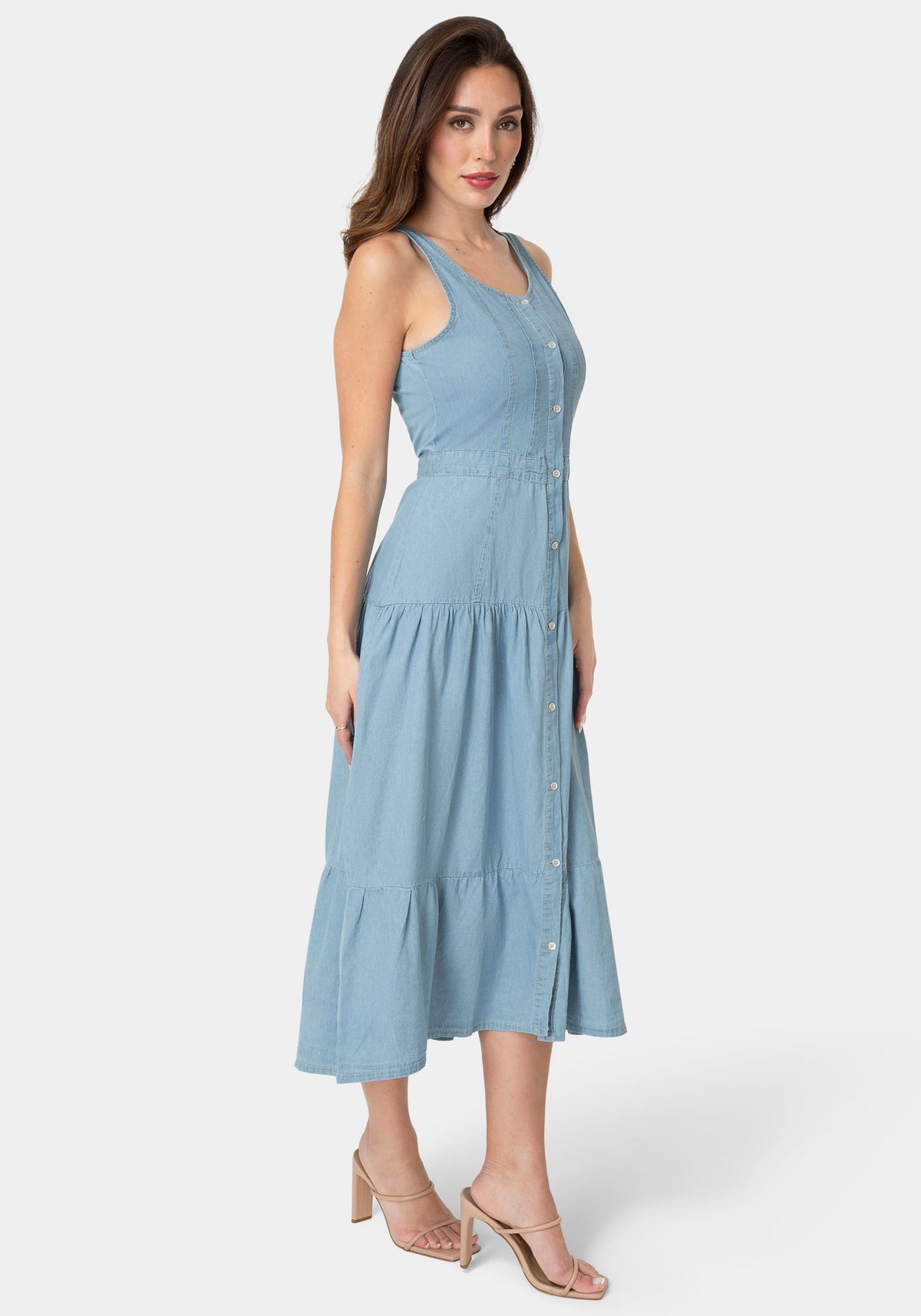 The Priery Dress Light Wash - bebe