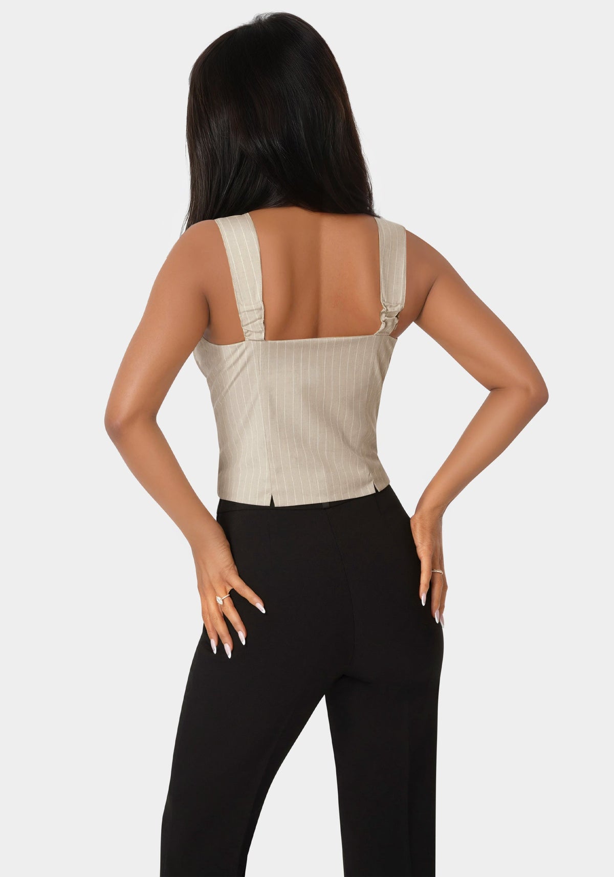 Stripe Corset Top Bare Affair Pinstripe - bebe