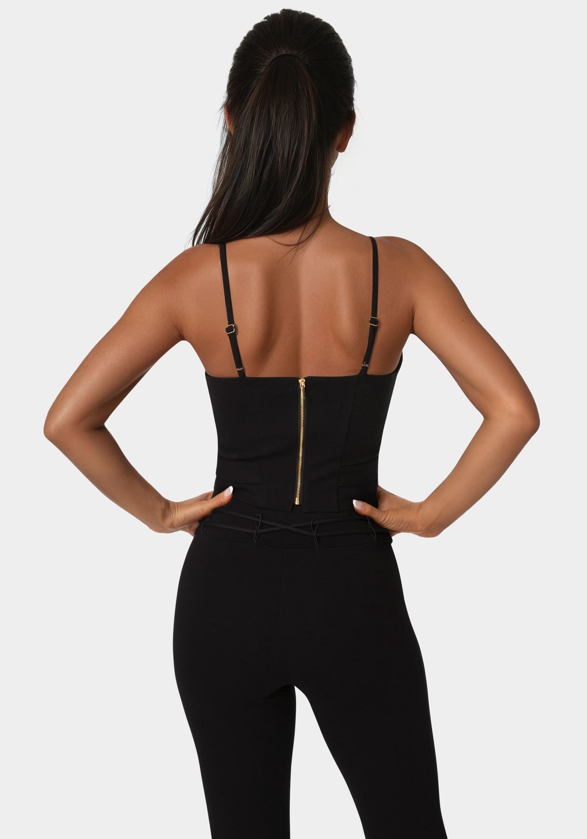 Stretch Corset Top Black - bebe