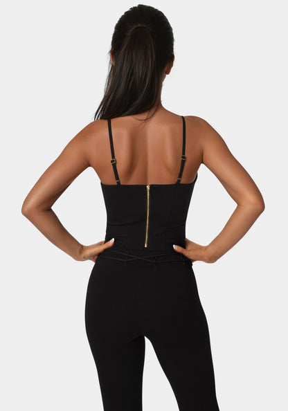 Stretch Corset Top Black - bebe