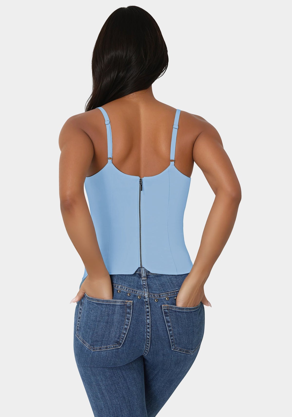 Studded Corset Clear Sky - bebe Clear Sky - bebe