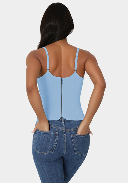 Studded Corset Clear Sky - bebe Clear Sky - bebe